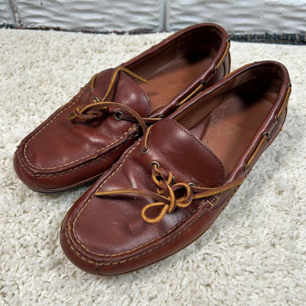 Polo Ralph Lauren Roberts Loafers 8.5D Brown Leather Driving Shoes Moccasin
